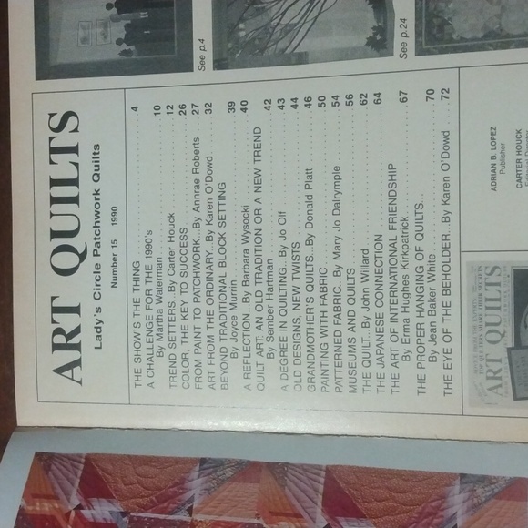Art Quilts 1990,  by Lady's Circle, paperback, how to use color, Old design - Picture 2 of 8